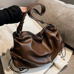 Women's Large Capacity Shoulder Bag Textured Handbag