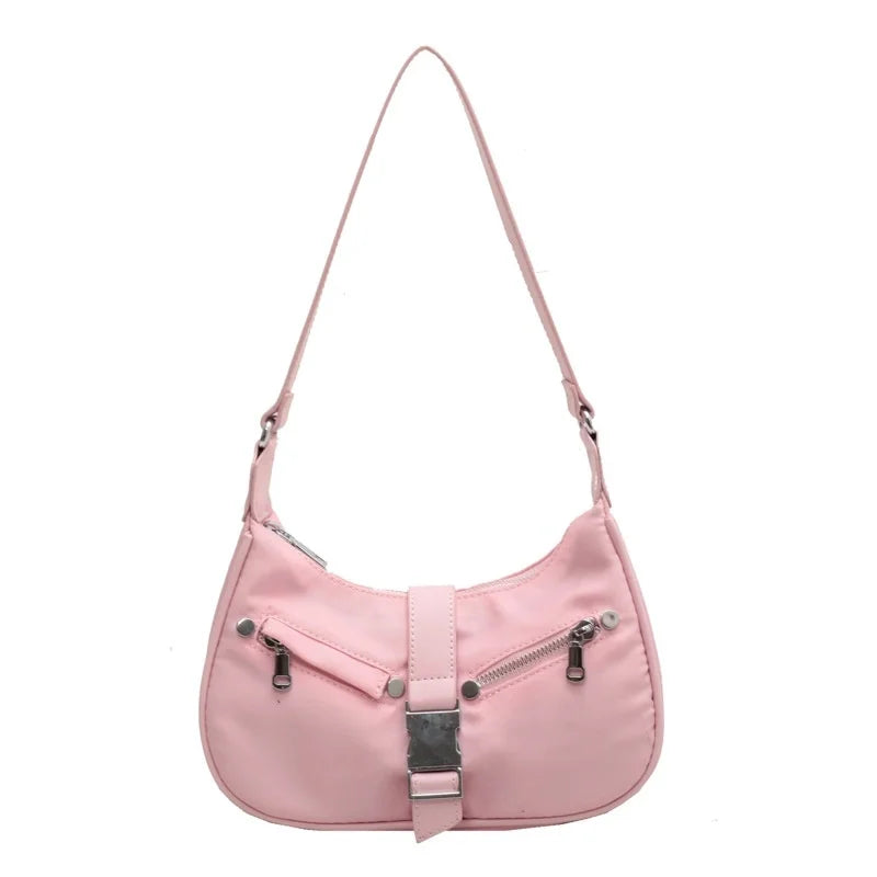 Women's Nylon Shoulder Bag Casual Small Square Bag