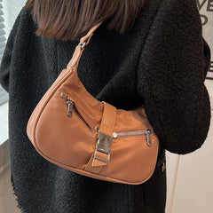 Women's Nylon Shoulder Bag Red Messenger Bag