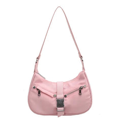 Women's Nylon Shoulder Bag Red Messenger Bag