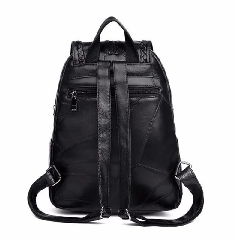Women's PU Leather Backpack School Bag Waterproof Travel Multi-function Shoulder