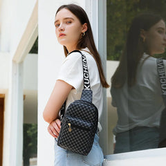 Women's Printed Chest Bag Waist Bag Messenger Shoulder Handbag