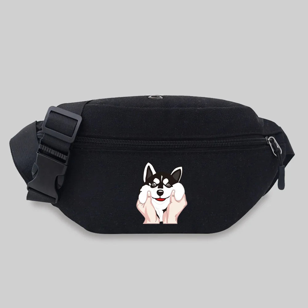 Dog Series Waist Bag Crossbody Phone Purses Outdoor Sport Messenger
