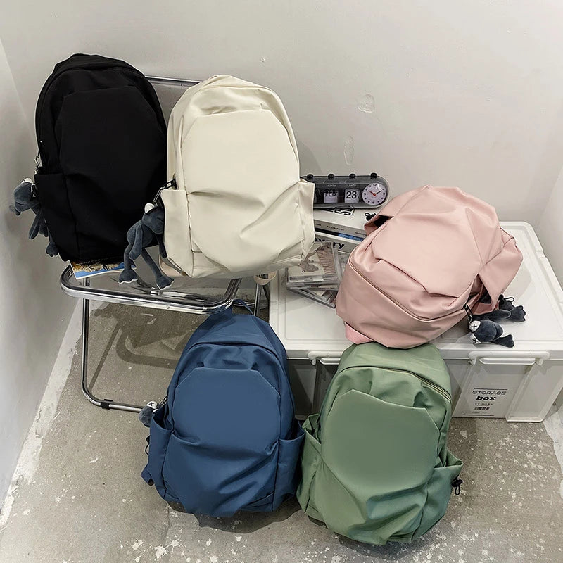 Waterproof Nylon Schoolbag Large Capacity Travel Backpack