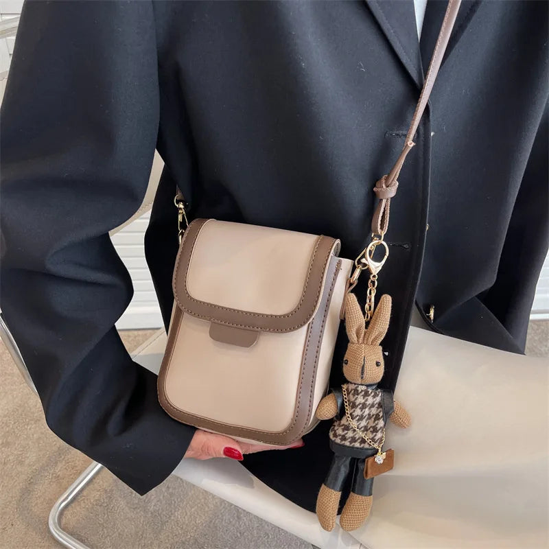 Retro Buckle Flip Phone Messenger Bag Wallet Ladies Small Bag