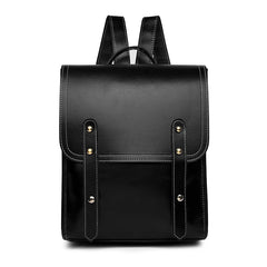 College Retro Girls Backpack PU Travel Backpack Anti-Theft Backpack