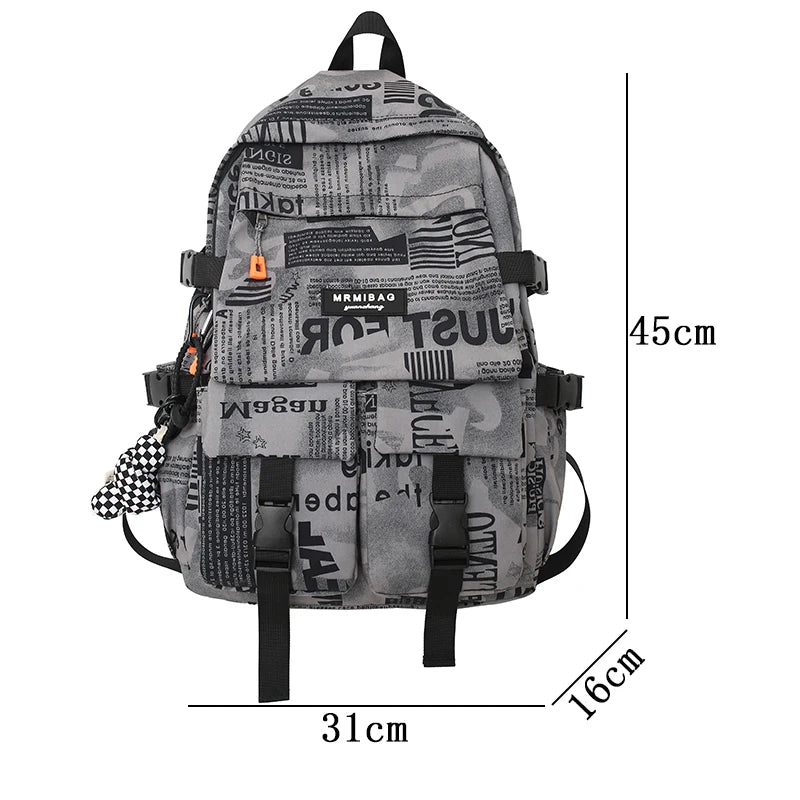 Geometric Travel Backpack Waterproof Schoolbag