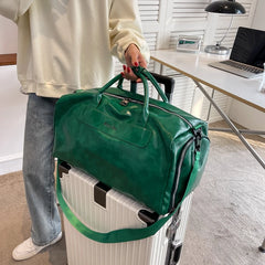 Waterproof Large Capacity Leather Travel Tote Bag