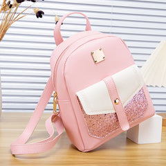 Soft Leather Women's Backpack Large Capacity Student Bag