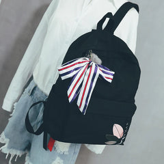 Canvas Backpack for Teenage Girls 15.6-inch Laptop School Bag