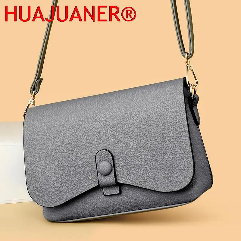 Soft PU Shoulder Bag Women's High Capacity Messenger Bag