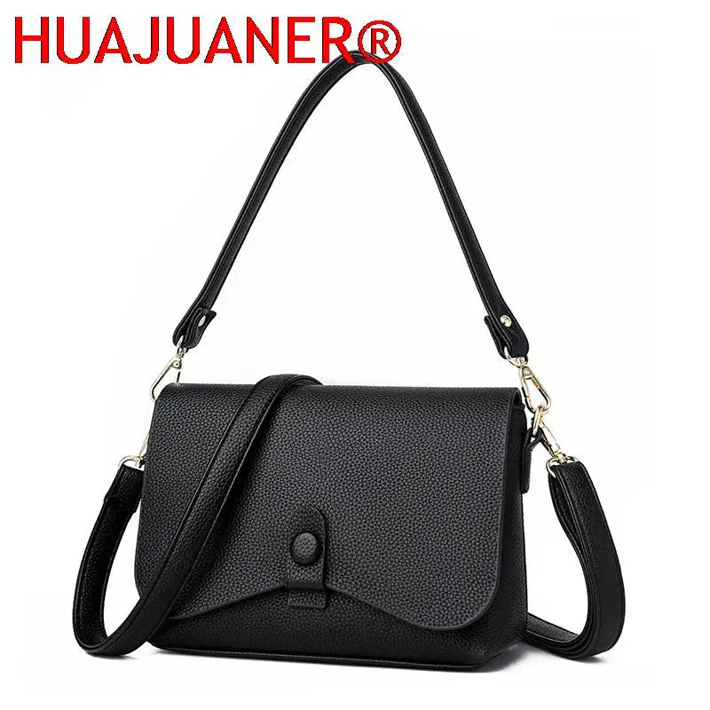 Soft PU Shoulder Bag Women's High Capacity Messenger Bag