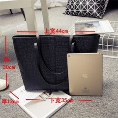 Ladies PU Leather Solid Shoulder Bag Women Bag Handbag Big Bag