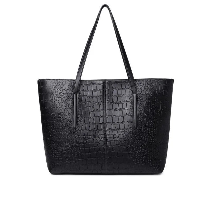 Ladies PU Leather Solid Shoulder Bag Women Bag Handbag Big Bag