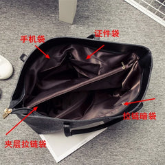 Ladies PU Leather Solid Shoulder Bag Women Bag Handbag Big Bag