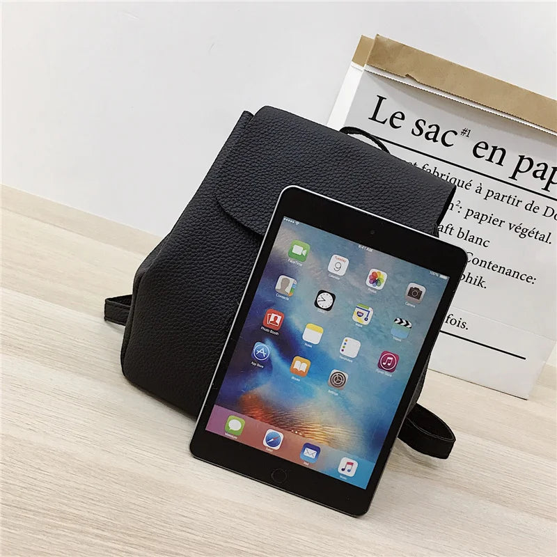 Mini Lady Backpack Retro Pu Leather Girls Small Backpack