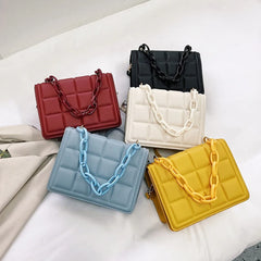 Embossed Flap Crossbody Bag Women's Mini Handbag Purse