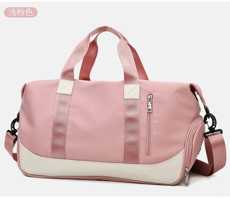 Women's Portable Travel Bag Wet Dry Separation Large Capacity Yoga Fitness Bag