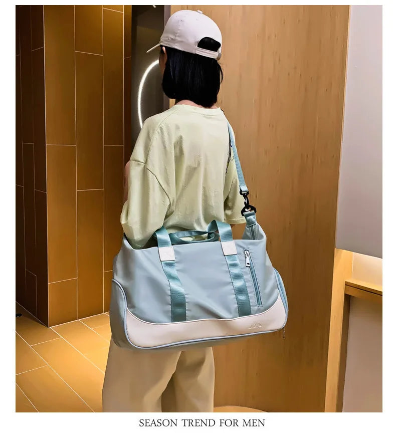 Women's Portable Travel Bag Wet Dry Separation Large Capacity Yoga Fitness Bag