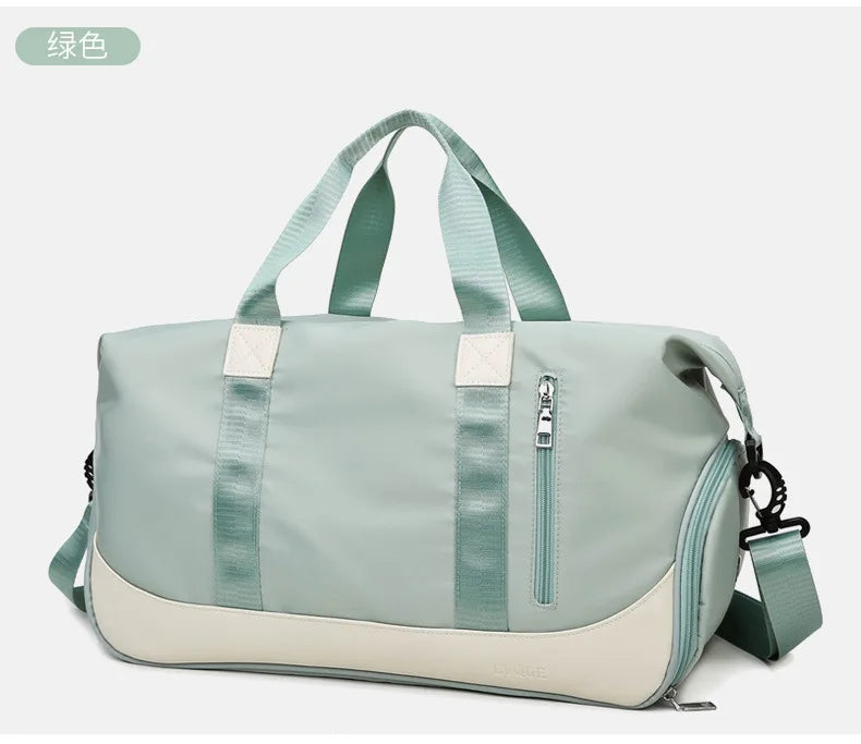 Women's Portable Travel Bag Wet Dry Separation Large Capacity Yoga Fitness Bag