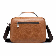 Vintage Leather Men Messenger Bag Large Capacity Crossbody Bag