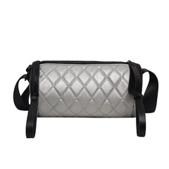 Lingge Single Shoulder Cylinder Women's Bag Wide Shoulder Belt Messenger Bag