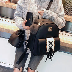 Academic School Bags for Girls Women Students Backpack Shoulder Bag