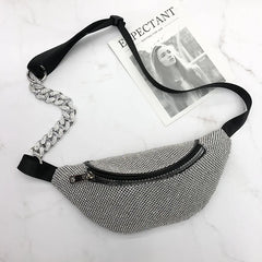 Full Diamond Waist Bag Women's Messenger Bag Rhinestone