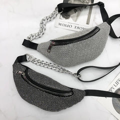 Full Diamond Waist Bag Women's Messenger Bag Rhinestone