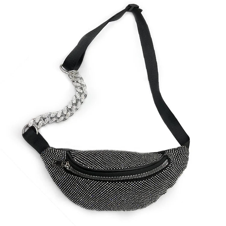 Full Diamond Waist Bag Women's Messenger Bag Rhinestone