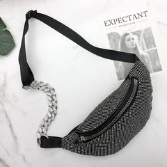Full Diamond Waist Bag Women's Messenger Bag Rhinestone