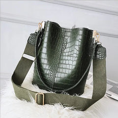Crocodile Pattern Shoulder Bag Messenger Bag