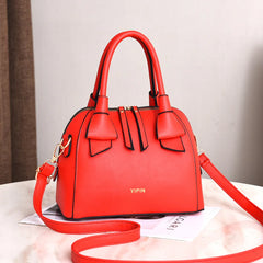 Small PU Leather Shoulder Bag for Women Diagonal Zipper Shell Bag