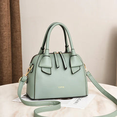 Small PU Leather Shoulder Bag for Women Diagonal Zipper Shell Bag
