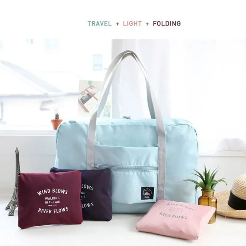 Nylon Foldable Travel Bag Unisex Large Capacity Women Handbags Men Travel Bags