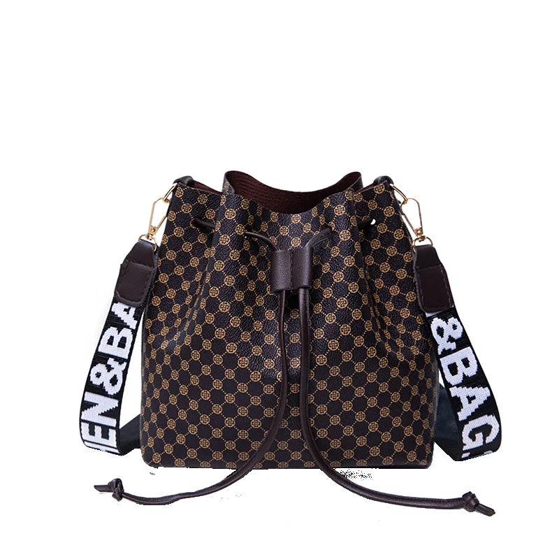 Retro Large-Capacity Bucket Bag for Women