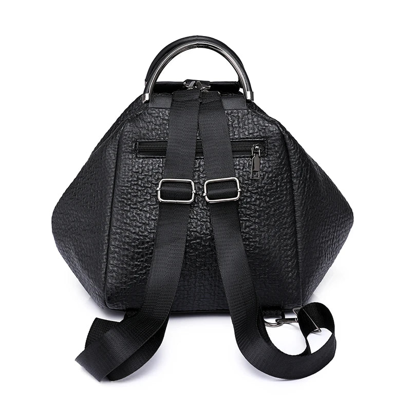 Women's Soft Leather Backpack - Travel, Young Girl 3-in-1 Backpack