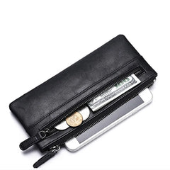 Men's Long Zipper Soft Wallet