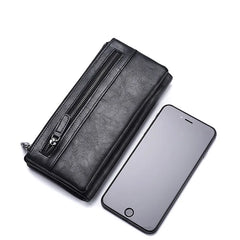 Men's Long Zipper Soft Wallet