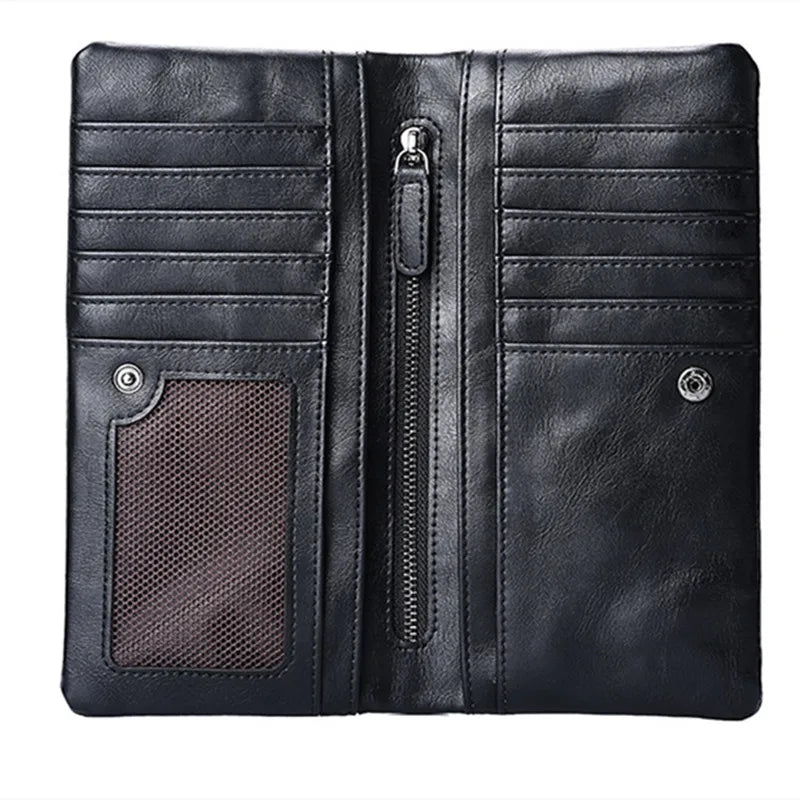 Men's Long Zipper Soft Wallet