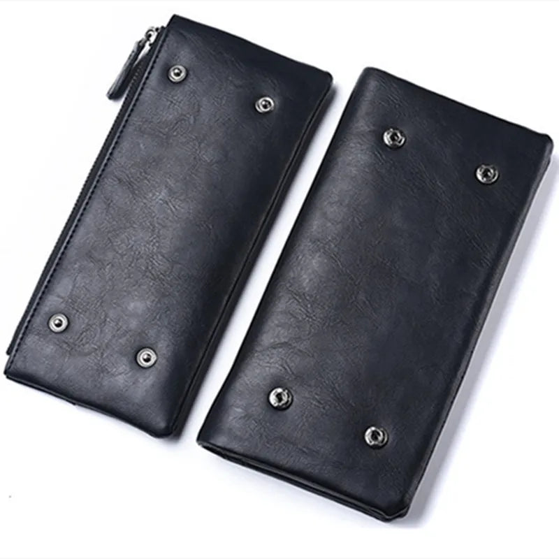 Men's Long Zipper Soft Wallet