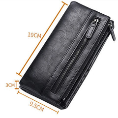Men's Long Zipper Soft Wallet