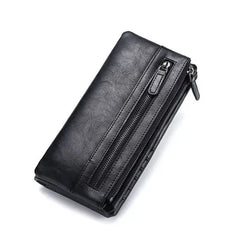 Men's Long Zipper Soft Wallet