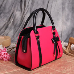 Women's PU Leather Bow Handbag Solid Color One Shoulder Bag