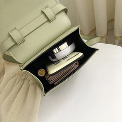 Women's PU Leather Shoulder Bag Mini Messenger Wild Small Square Bag