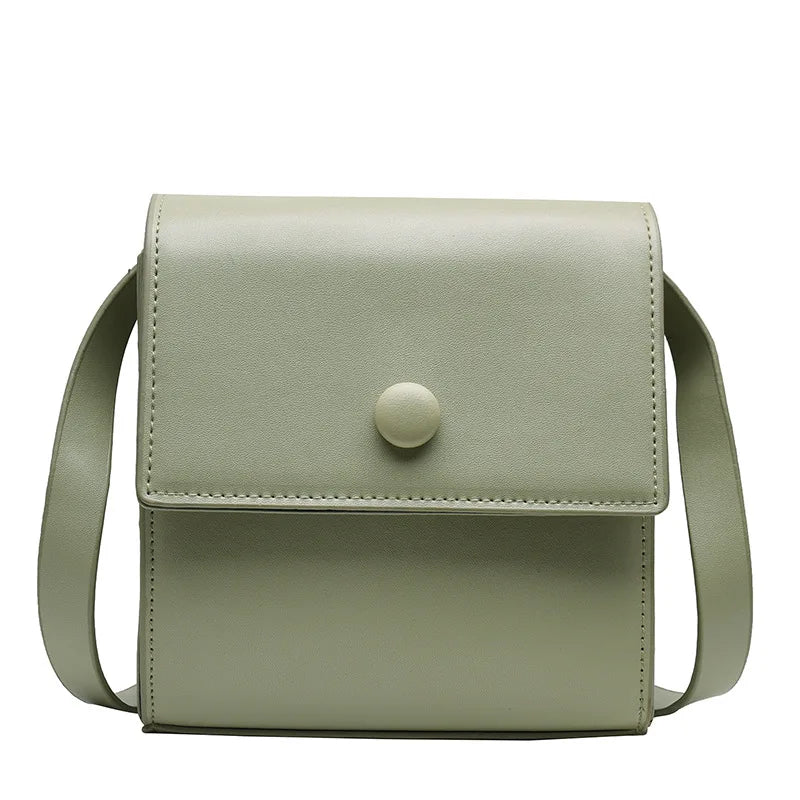 Women's PU Leather Shoulder Bag Mini Messenger Wild Small Square Bag