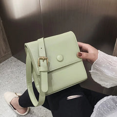 Women's PU Leather Shoulder Bag Mini Messenger Wild Small Square Bag