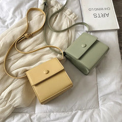 Women's PU Leather Shoulder Bag Mini Messenger Wild Small Square Bag