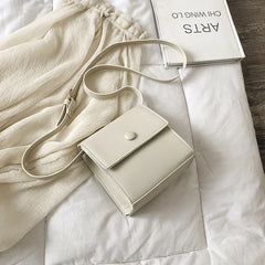 Women's PU Leather Shoulder Bag Mini Messenger Wild Small Square Bag