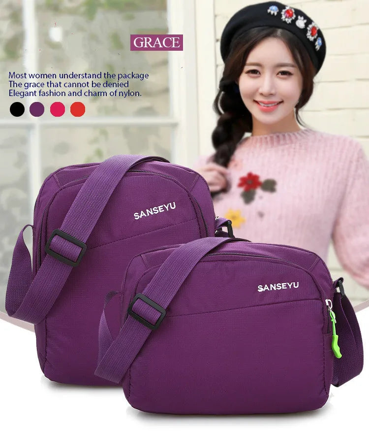 Women Crossbody Bag Waterproof Nylon Travel Bag